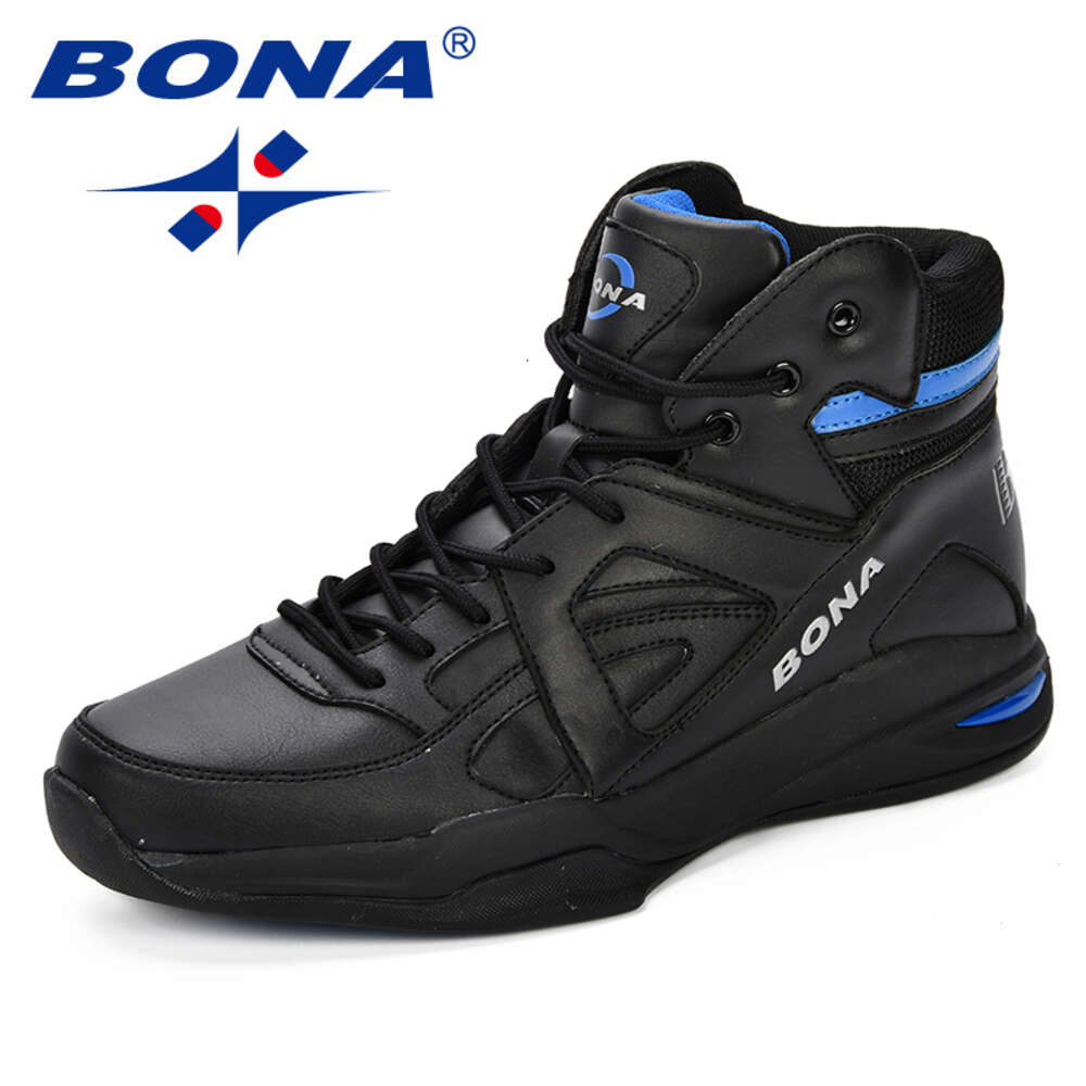 Baskets Homme BONA Basketball Cow Split Outdoor Flat High Top Sport Shoes Men Trainers Zapatillas Comfy Ddmysaturn