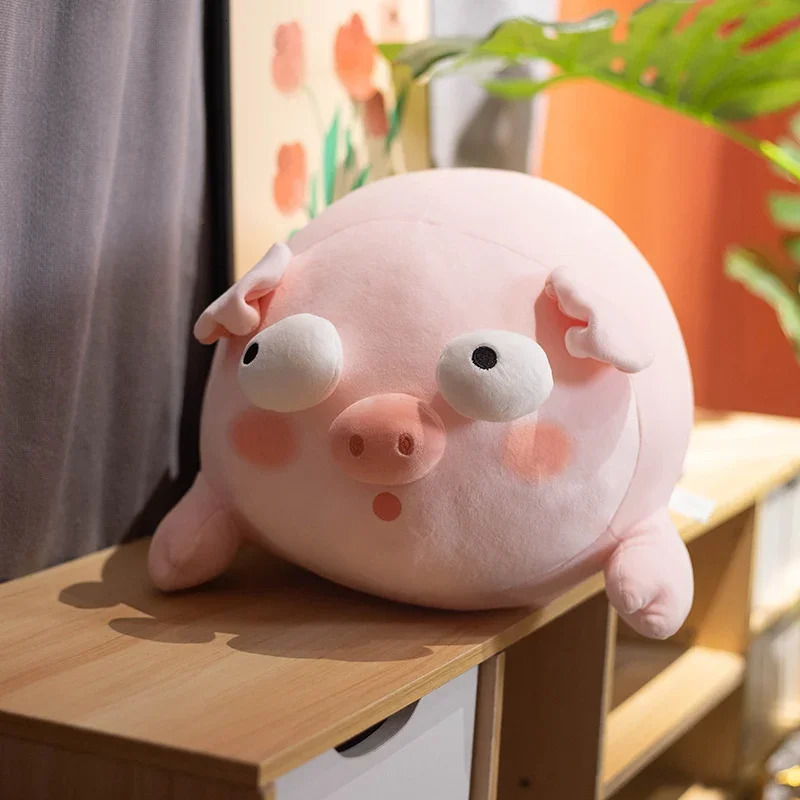 Kawaii Ugly Pig Plush Toy Big Eyes Round Doll Super Soft Sleep Toy Creative Ugly Doll Strange Filling Toy Gift 240529