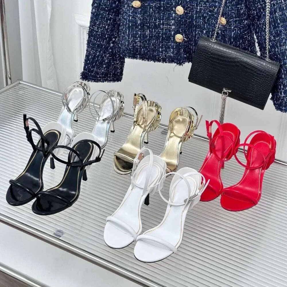 2024 Summer New Slim High Heels Rose Blossom Sandals Fashion Sexy Party Wedding 34-47 Large Women's Shoes