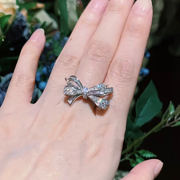ring Moissanite Engagement Ring sier dia Set dias official reproductions classic style fashion jewelry anniversary gift with box 001