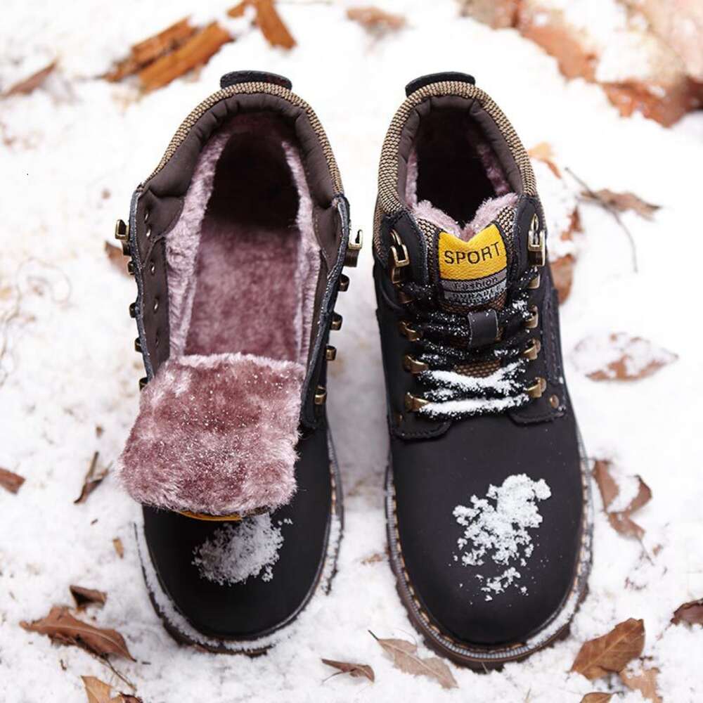 Men S Work High Top Shoes Autumn And Winter Genuine Short Big Yellow Trendy Matte Leather Boots Large Size Ddmysaturn
