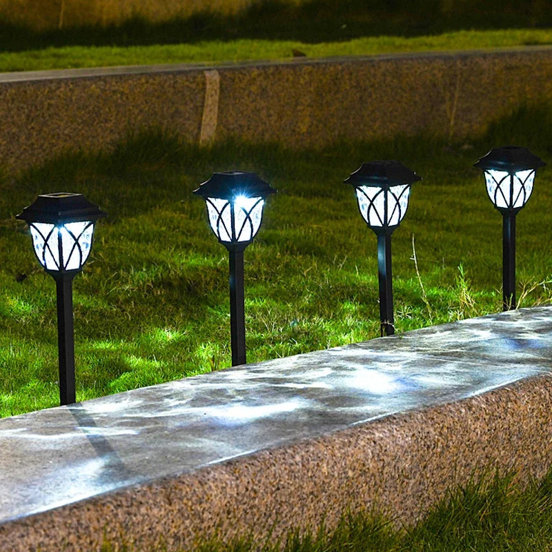 10 Pack Solar Yard Lights Bright Lawn Lights Outdoor Waterproof Led Solar Pathway Lights Landscape Path Lights 240621