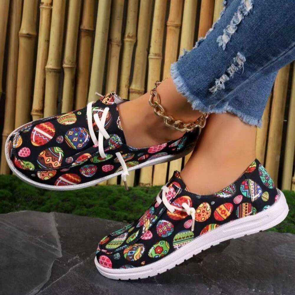 Summer New SHEIN Large Size Women S Easter Egg Casual Flat Shoes Ddmysaturn