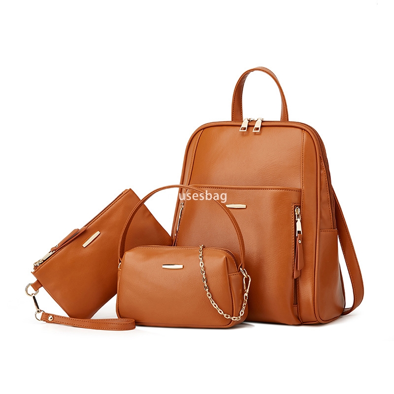 Designer Women High Quality Fashionable Minimalist Japanese and Korean Multi functional Tote Bag Large Capacity Lightweight Three Piece Set Backpack 3