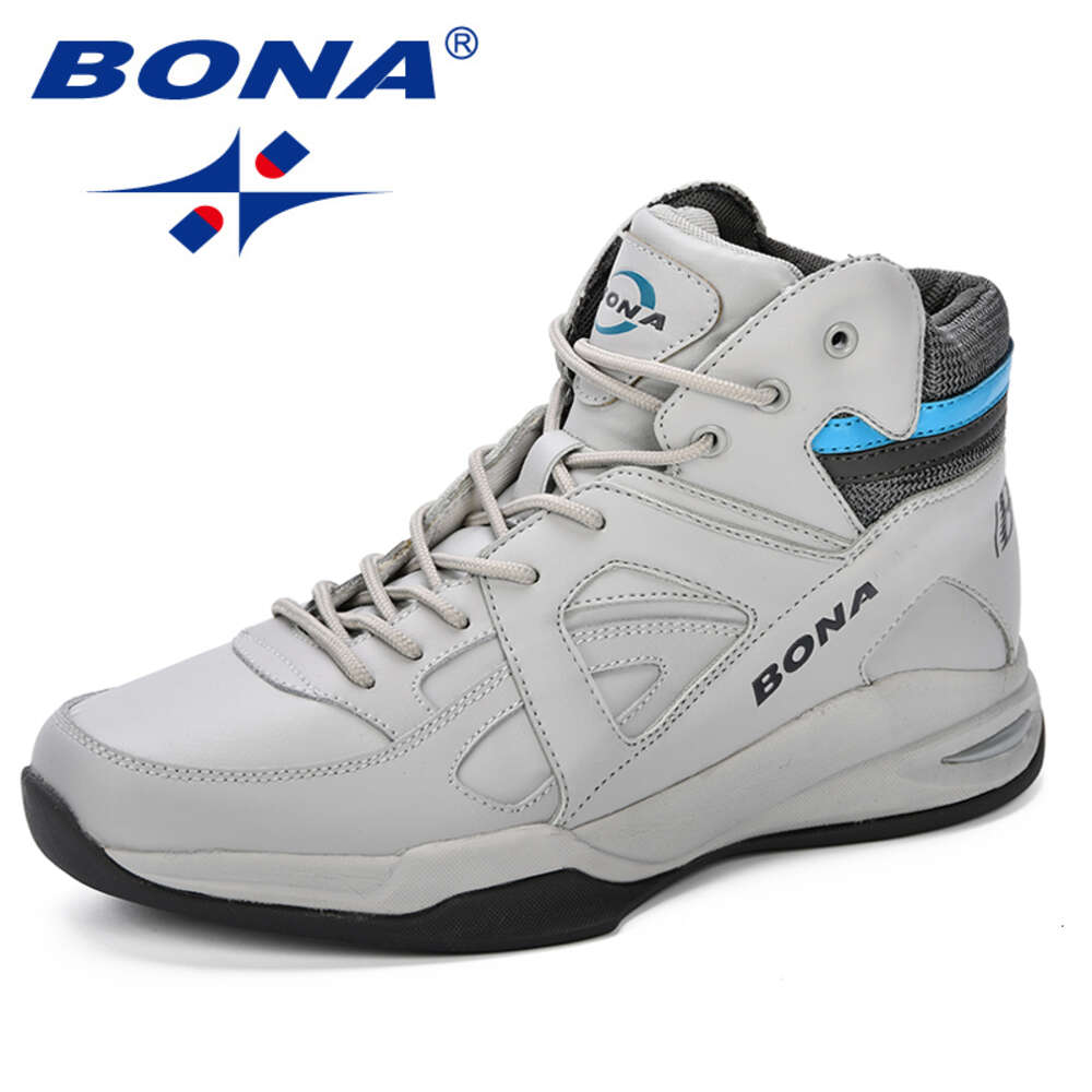 Baskets Homme BONA Basketball Cow Split Outdoor Flat High Top Sport Shoes Men Trainers Zapatillas Comfy Ddmysaturn