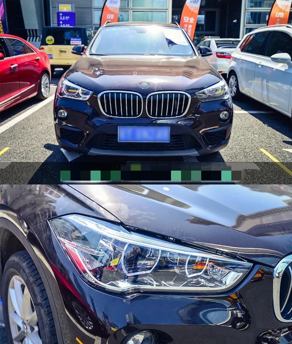 Headlight For BMW X1 F48 20 16-20 20 F49 Car Front Lamps DRL Styling Yellow Turn Signal Headlights Assembly