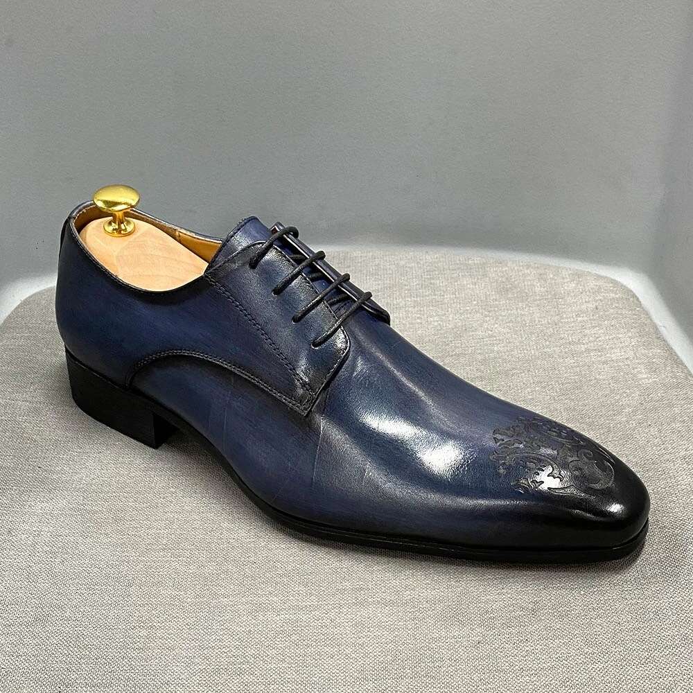 Business Men S Casual Formal Derby Fashionable Carved Pointed Leather Shoes Men Ddmysaturn