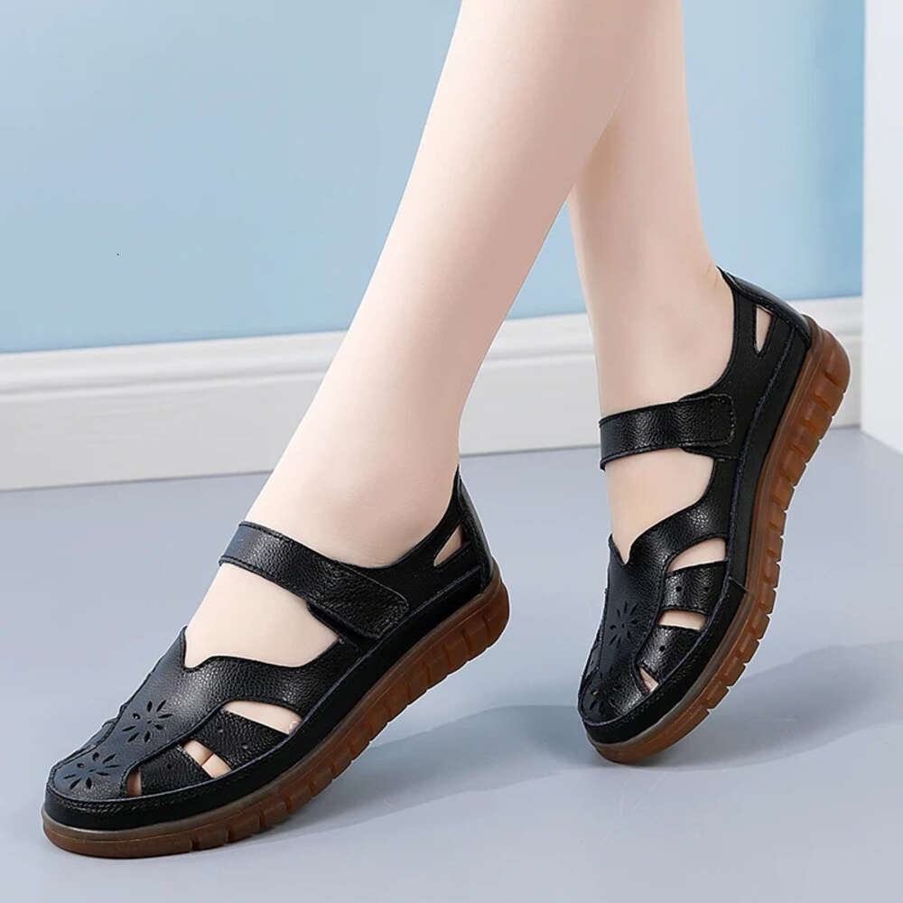 Summer Women New Ladies Comfortable Flats Walking Sandals Covered Toe Beach Shoes Woman Footwear Ddmysaturn
