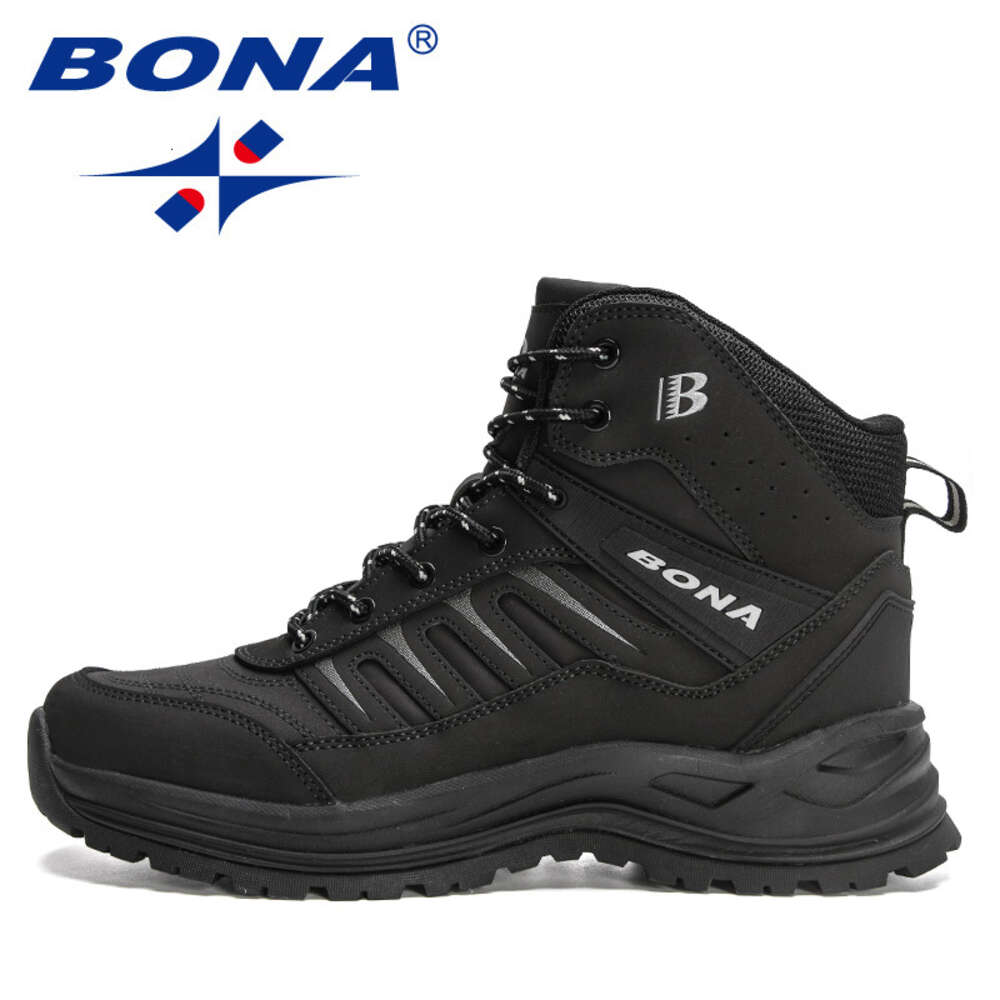 Designers BONA New Winter Snow Men Plush Action Leather Super Warm Ankle Man Outdoor Hiking Boots Mansculino Ddmysaturn