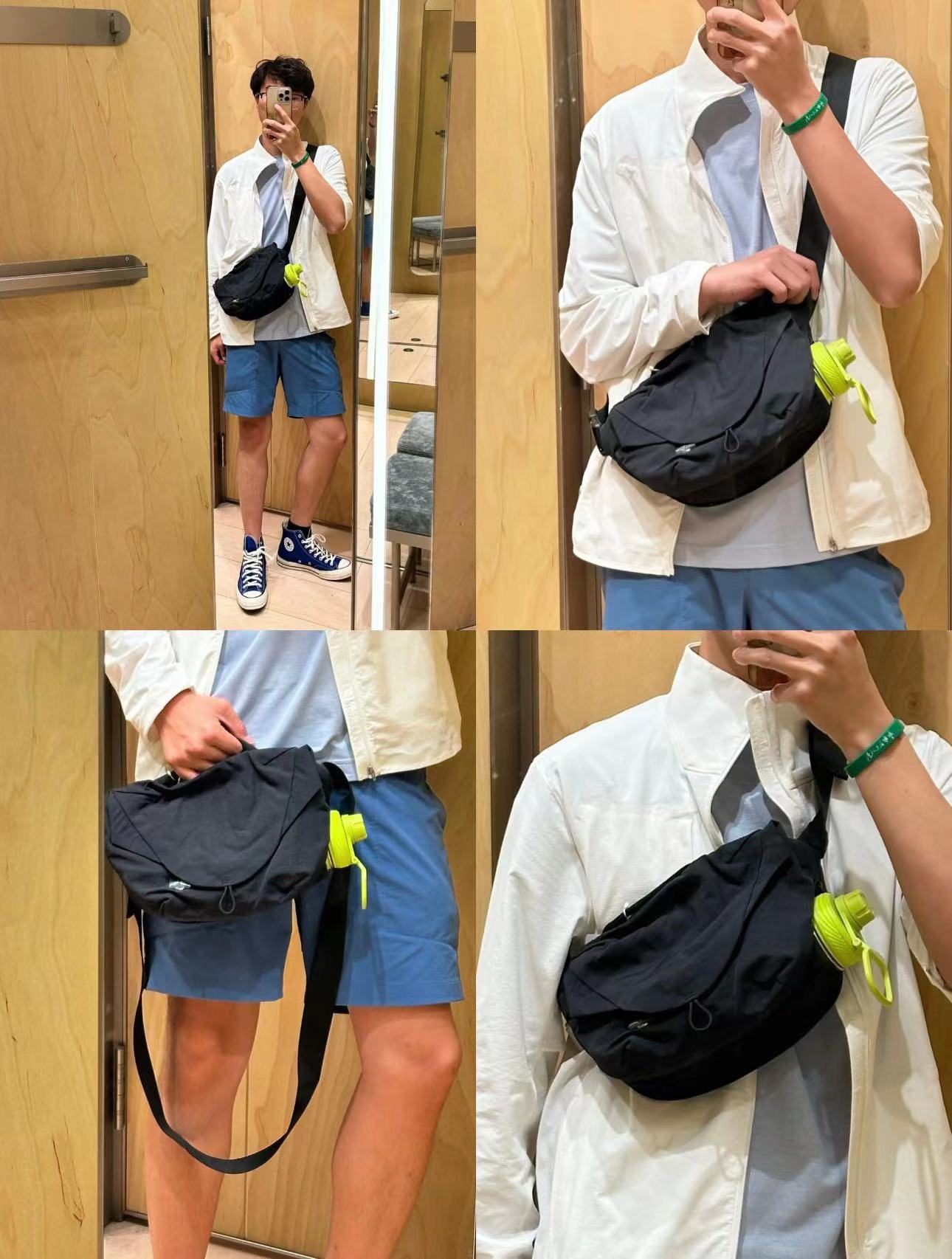 Outdoor sports Bags Women Men curved crossbody bag one size ladies sport Gym Elastic Adjustable Strap Zipper Fanny pack messenger chest everywhere waistpacks