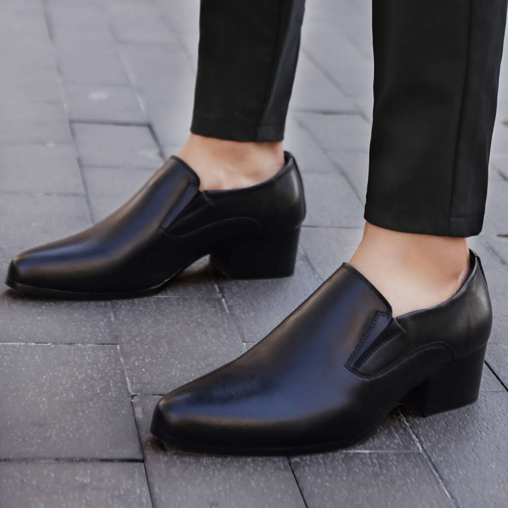 Pointed New CM With Genuine Trendy Increase Men S High Heel Cm Leather Shoes Ddmysaturn
