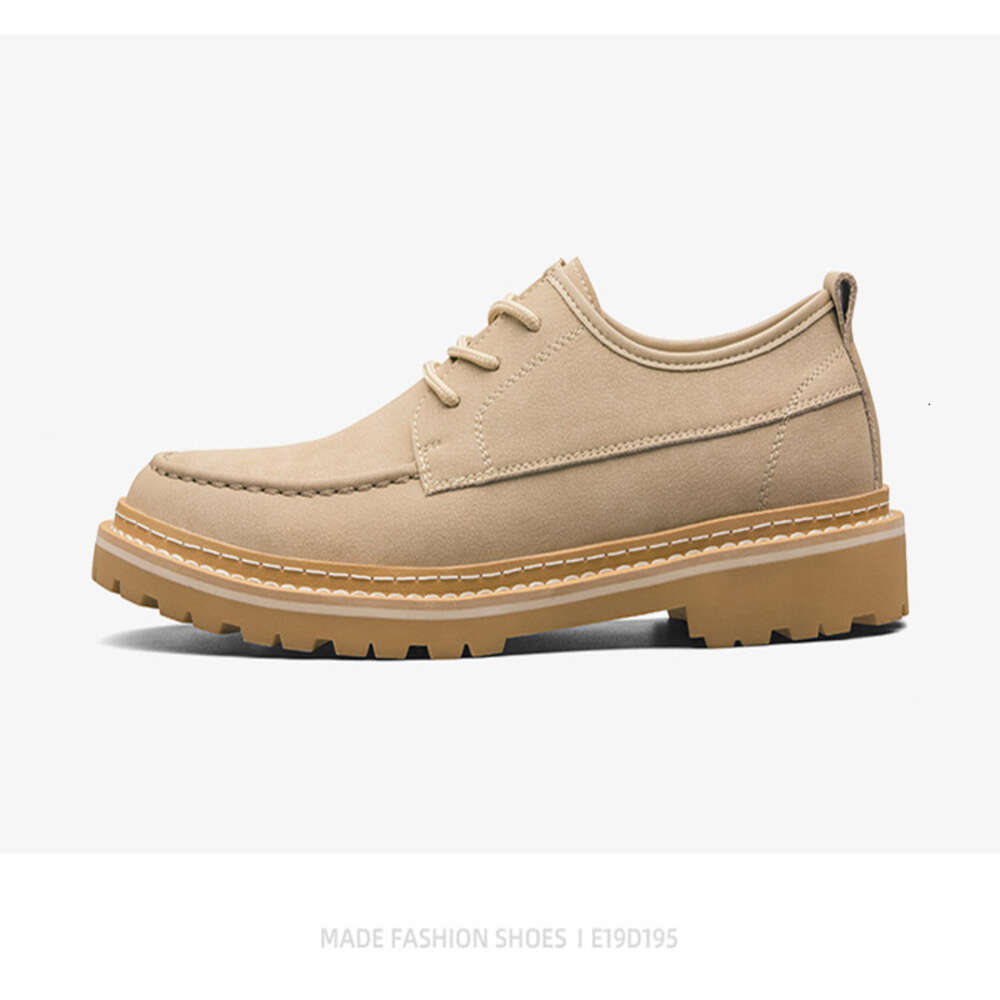 Autumn Spring And Trendy Genuine Casual Oxford Workwear British Fashion Leather Block Shoes Men S Ddmysaturn