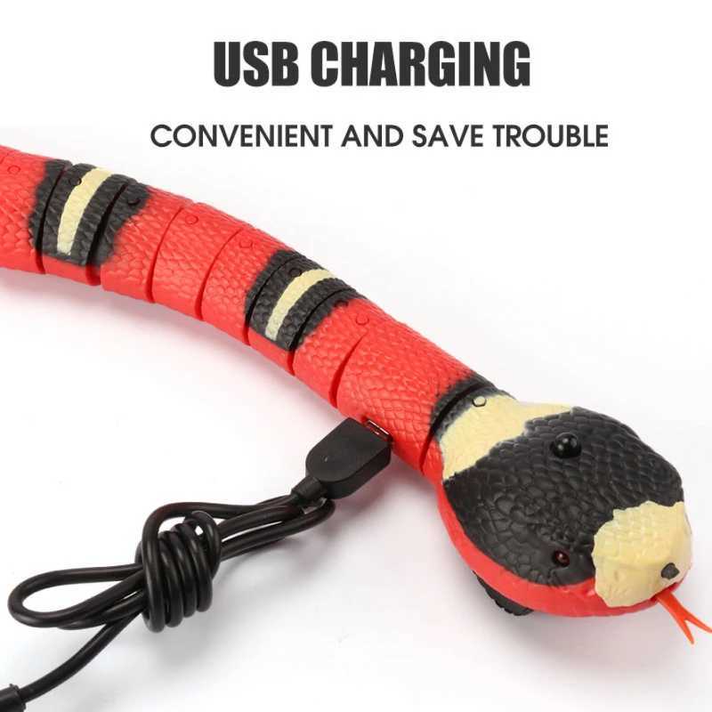 Toys Intelligent Sensing Snake Interactive Automatic USB Charging Cat Accessories Pet Dog Game Toy 246194