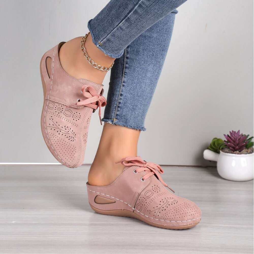 Size Summer Large New Women S Bag Head Business And Leisure Style Lace Up Slippers Ddmysaturn