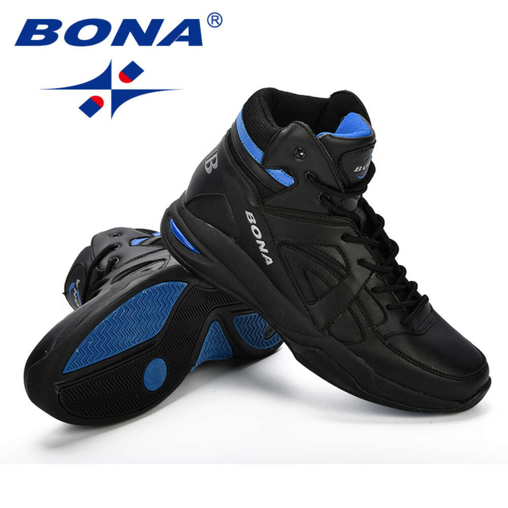 Baskets Homme BONA Basketball Cow Split Outdoor Flat High Top Sport Shoes Men Trainers Zapatillas Comfy Ddmysaturn
