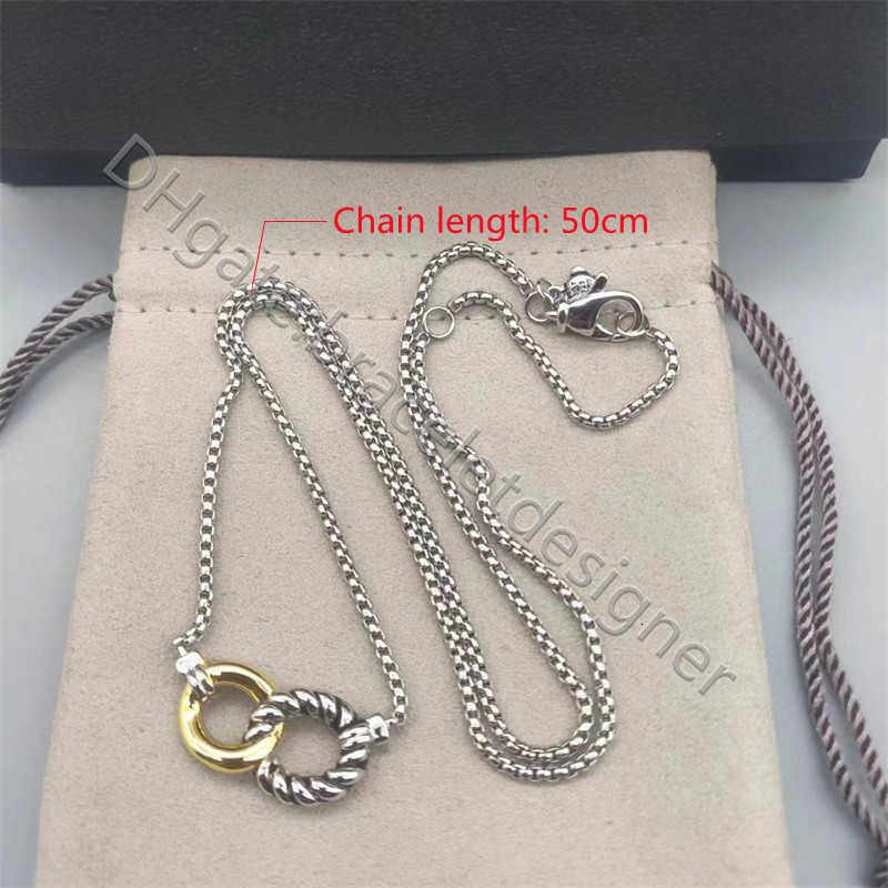 Entwined 50cm Necklace Designer for Women Luxury Necklaces Color Loops Separation Rope Jewlery Iced Out Design Personalized Jewelry choker