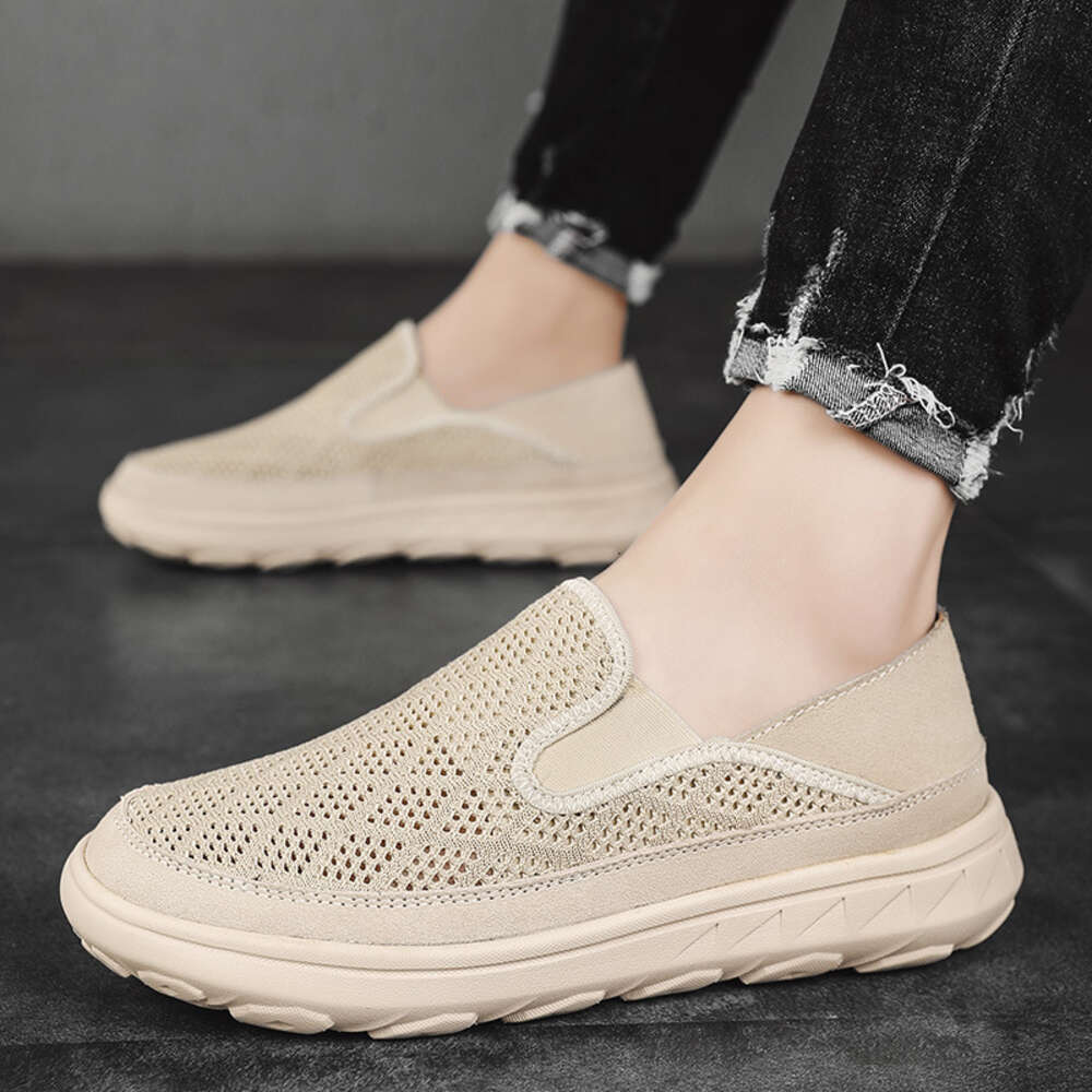 New Large Size Hollow And Lightweight One Foot Cloth For Summer Breathable Mesh Surface Men S Shoes Ddmysaturn