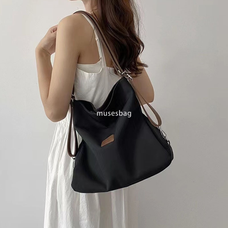 Street trend niche design spring and summer new canvas tote bag multifunctional single shoulder crossbody bag popular contrasting color women's b