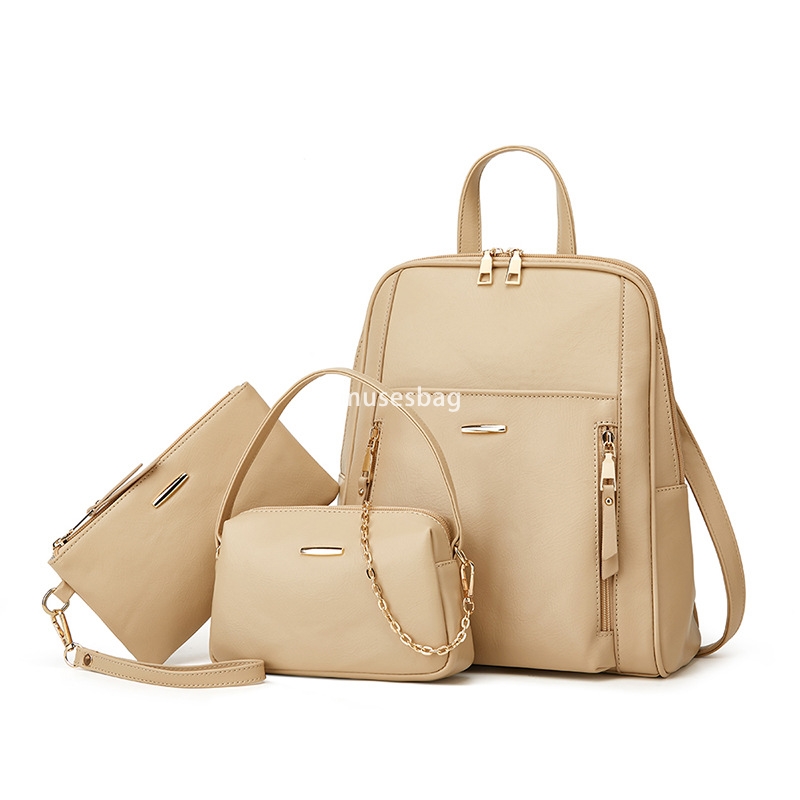 Designer Women High Quality Fashionable Minimalist Japanese and Korean Multi functional Tote Bag Large Capacity Lightweight Three Piece Set Backpack 3