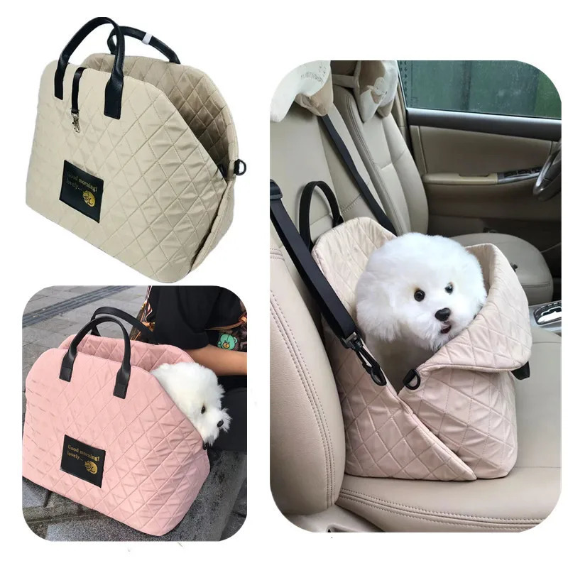 Dog and Cat Car Seat Protector Bag Portable Soft Fabric Dog and Cat Bag Used for Dog and Cat Travel Warmth Shoulder Bag Dog Supplies 240529