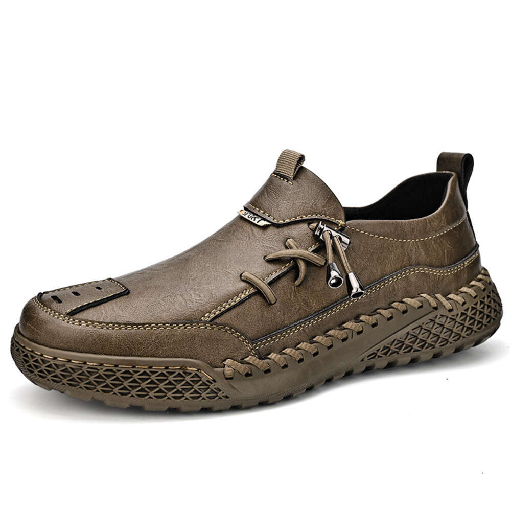 Spring and Autumn Large Casual Leather Fashion Handmade Cover Feet Men's Single Shoes