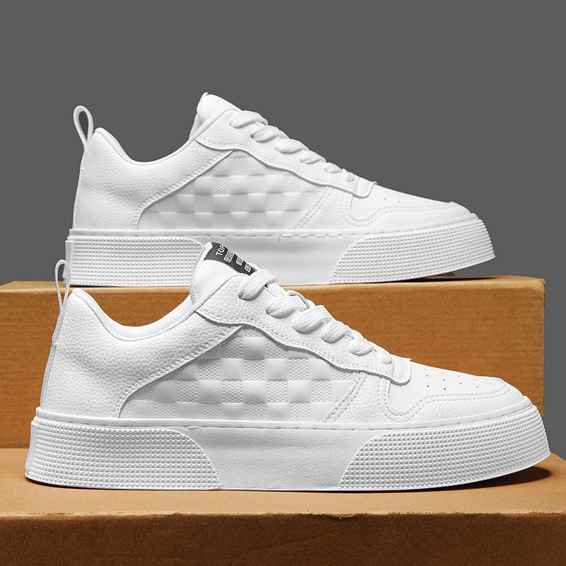 Casual Shoes For Men Flat Sneakers White Black Outdoor Breathable Board Shoes