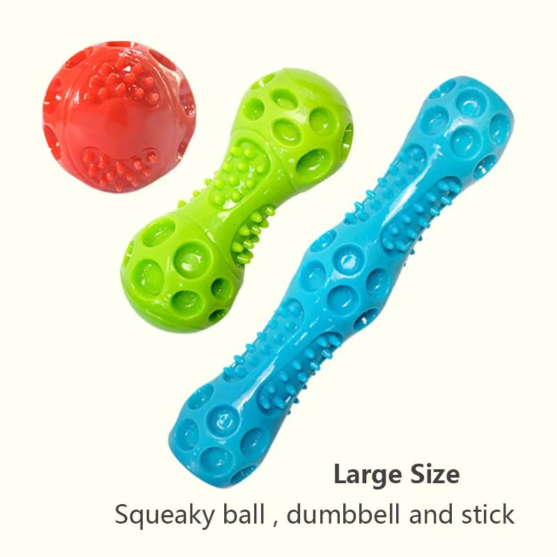 CAITEC Dog Toys Squeaking Bouncing Ball Durable Floatable Springy Pet Toys Squeaky Ball Bite Resistant for Small to Large Dogs 240618