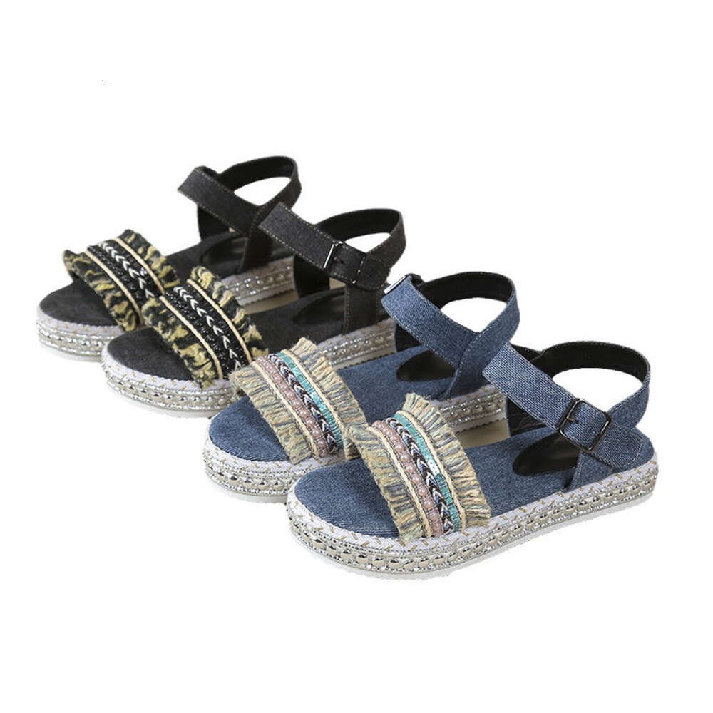 Summer Large Size New Roman Women S Broken Lace Rivet Pine Cake Sole Sandals Ddmysaturn