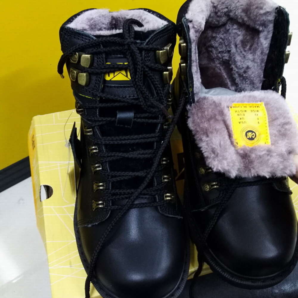 Trendy Brand Quality Men S Leather With Cowhide Steel Head Anti Smashing And Plush Workwear Martin Boots Large Labor Protection Shoes Ddmysaturn