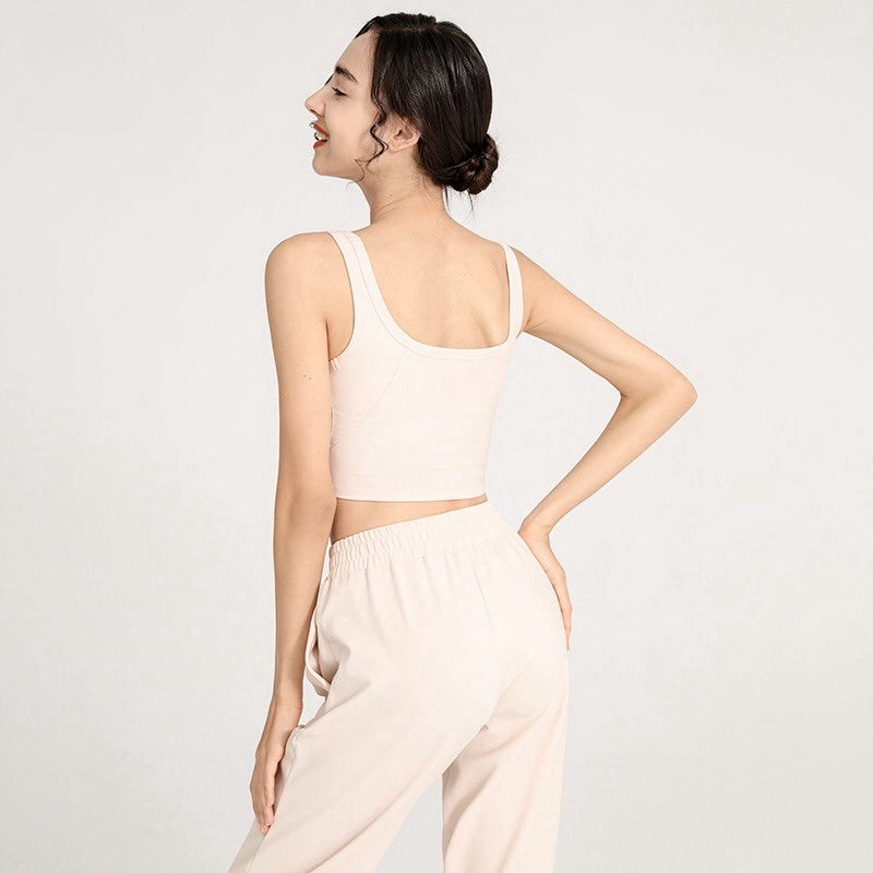 Naked Fabric Professional Training Yoga Fiess Sports Underwear Shock-Proof Gathering Summer Bra Beauty Back Vest High Elasticity Fixed Chest For Women