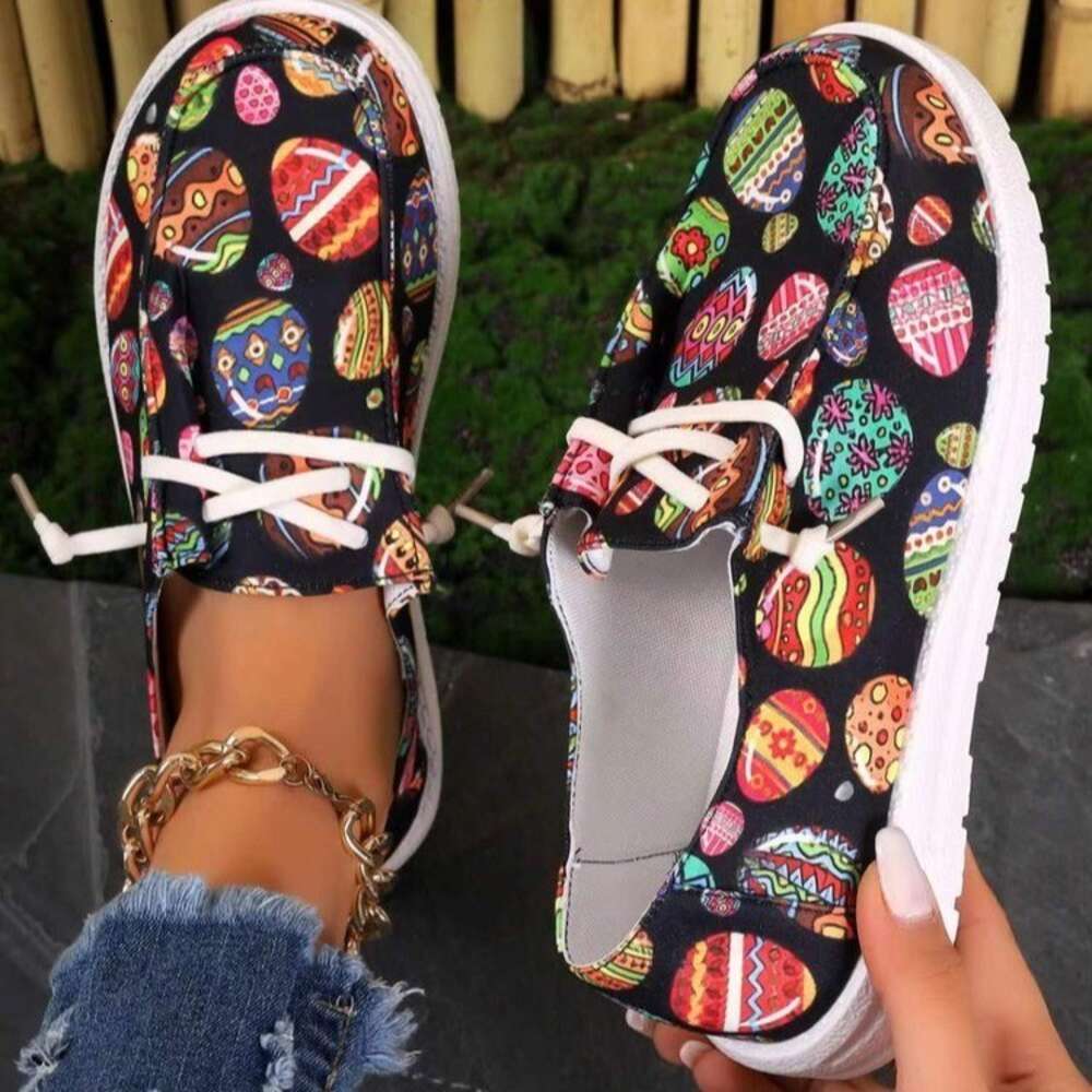 Summer New SHEIN Large Size Women S Easter Egg Casual Flat Shoes Ddmysaturn