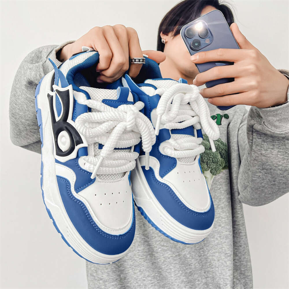 Men Avant Ting S Thick Sole Bread Hong Kong Flavor Street Shooting Dad Contrast Color Academy Casual Lightweight Sports Shoes Ddmysaturn