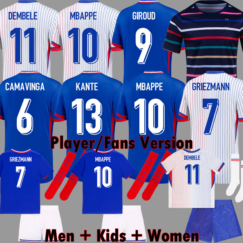 MBAPPE 2024 Euro Soccer Jerseys 24 25 maillot French KANTE CAMAVINGA Football shirts GRIEZMANN DEMBELE maillot foot HERNANDEZ kit shirt hommes enfants 3XL 4XL