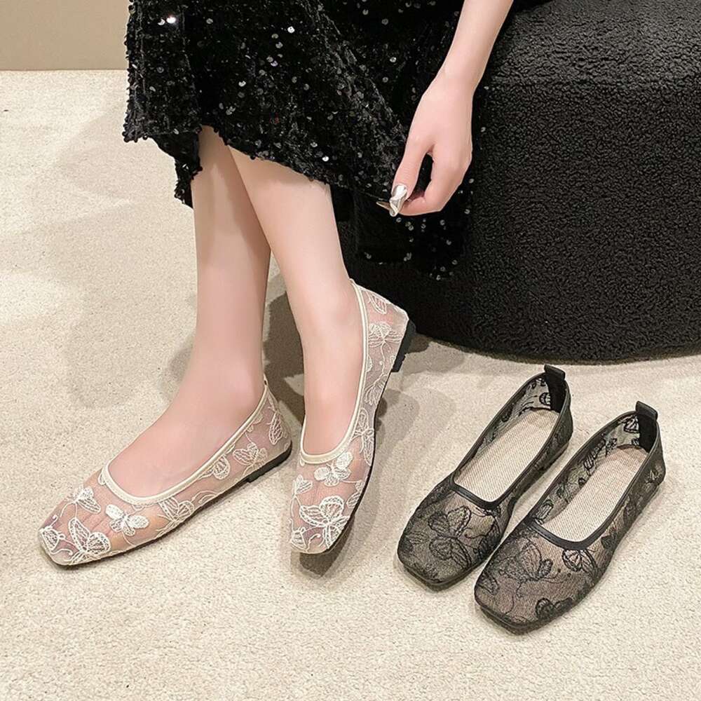 Large Summer SHEIN New Single Shoe Women S Fashion Sexy Hollow Butterfly Dance Flat Shoes Ddmysaturn