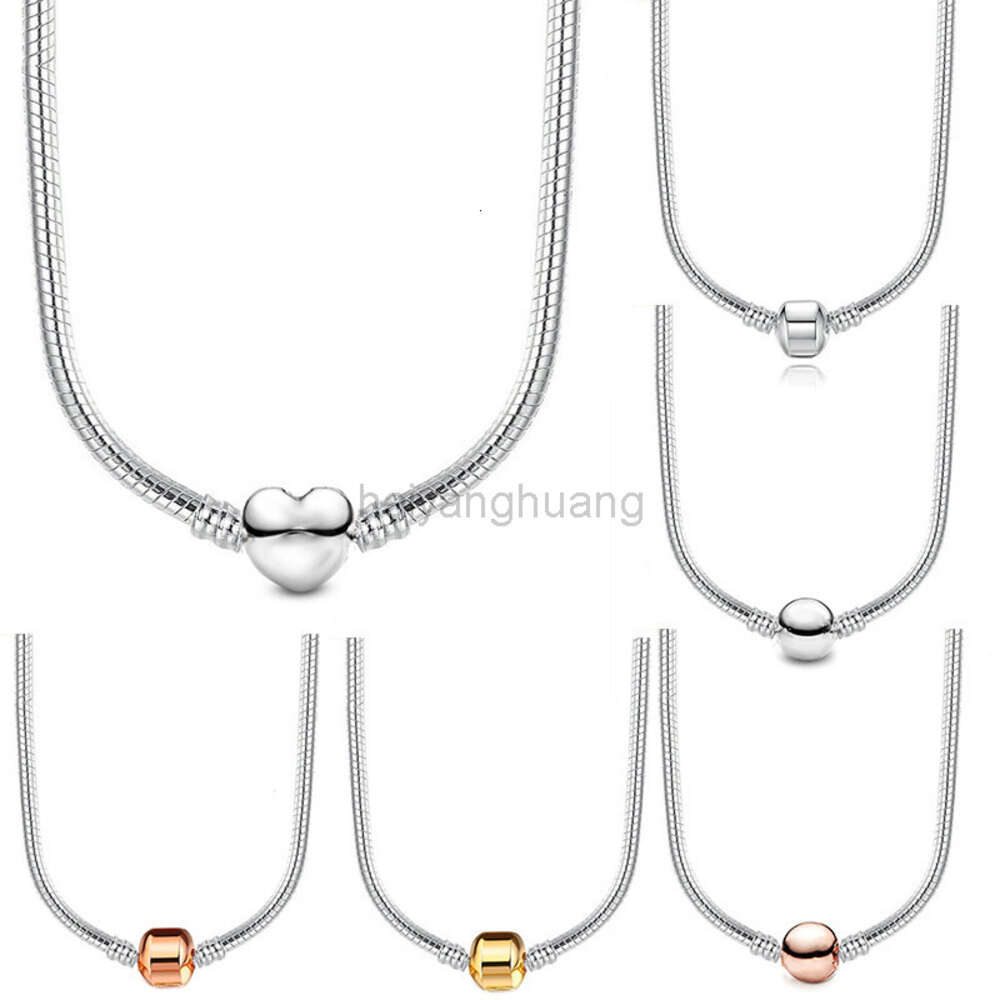 Pendant Necklaces new S925 Silver Pendant Necklaces for women Designer Jewelry Original DIY fit Pandoras Moments Snake Chain Necklace Fashion clavicle chains