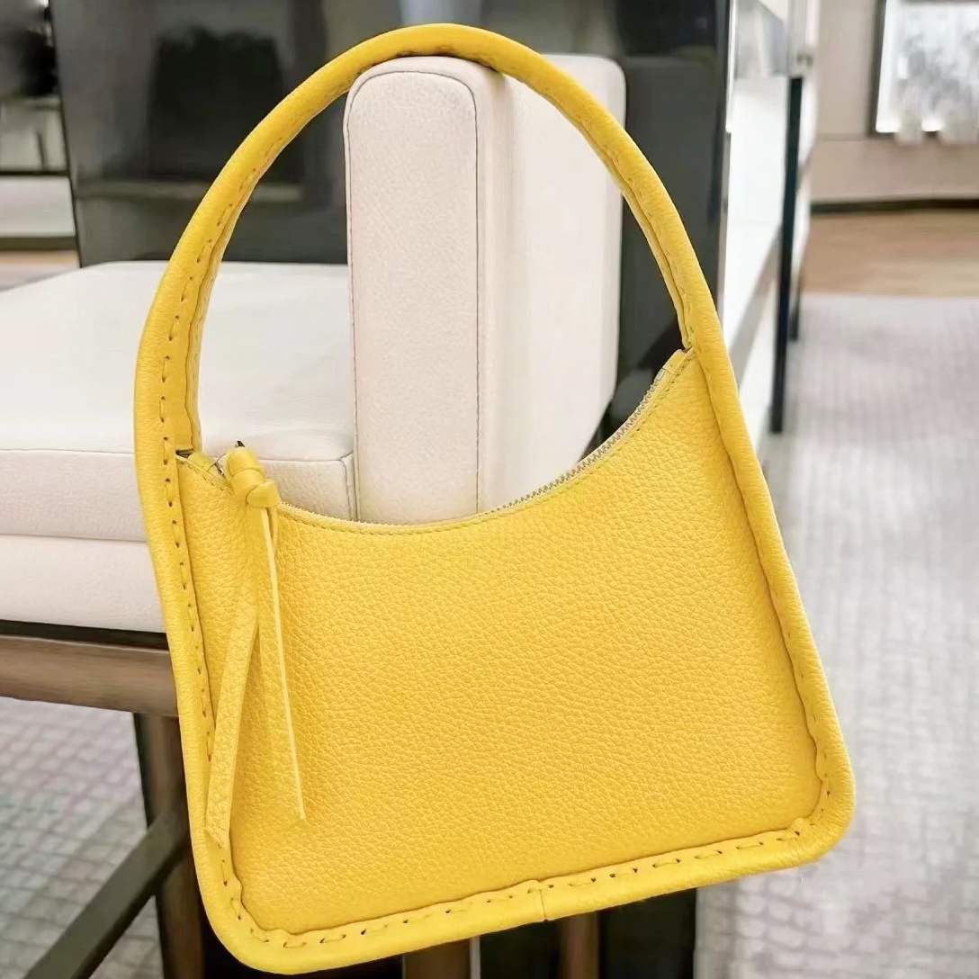 10a Luxury Designer sellaria Leather half moon bag for Womens mens tote handbag even underarm bags lady gift fashion Cross Body Clutch shoulder pink armpit hobo Bags