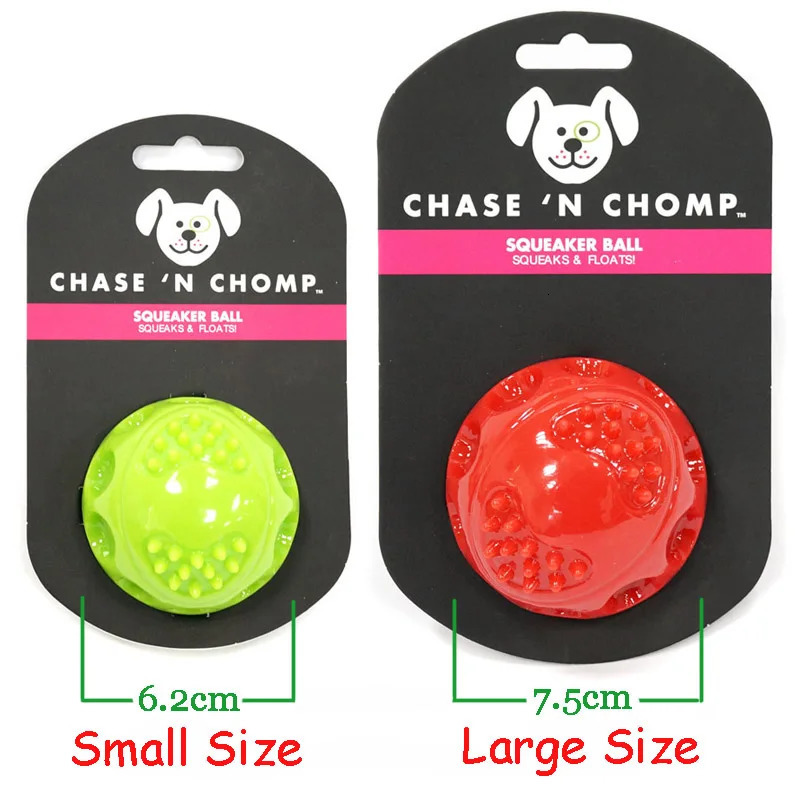 CAITEC Dog Toys Squeaking Bouncing Ball Durable Floatable Springy Pet Toys Squeaky Ball Bite Resistant for Small to Large Dogs 240618