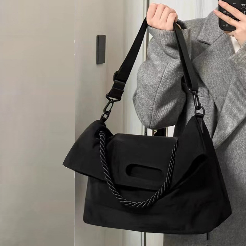 Large capacity bag for women spring and summer new broadband crossbody messenger Oxford Butot bag file bag handheld business