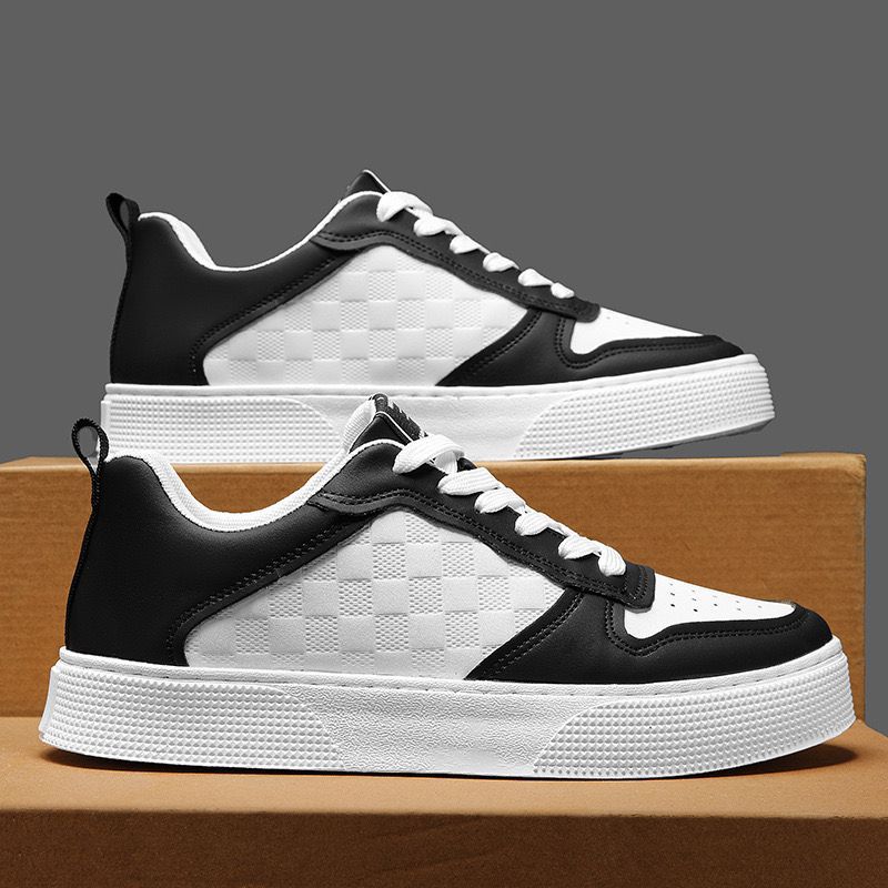 Casual Shoes For Men Flat Sneakers White Black Outdoor Breathable Board Shoes