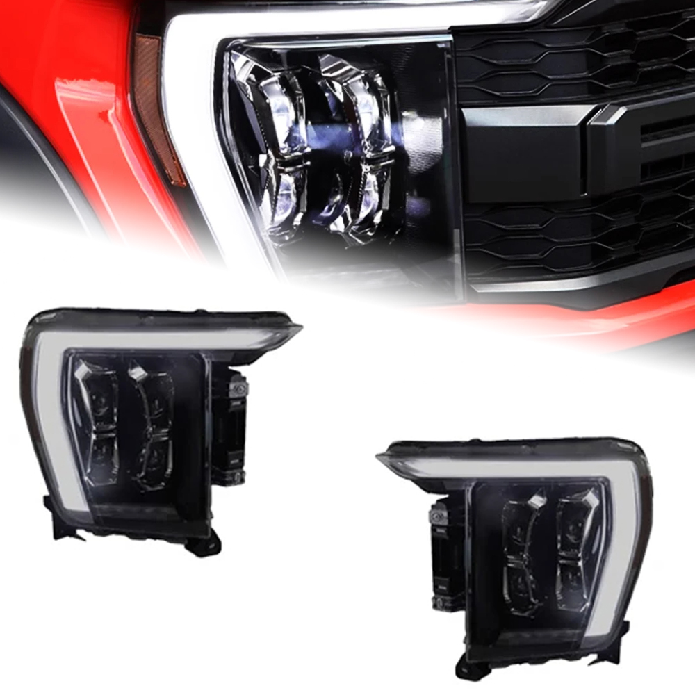 Headlight Upgrade for Ford F-150 Raptor LED Headlight 20 21-2023 Front DRL Running Light Assembly Signal Lamp