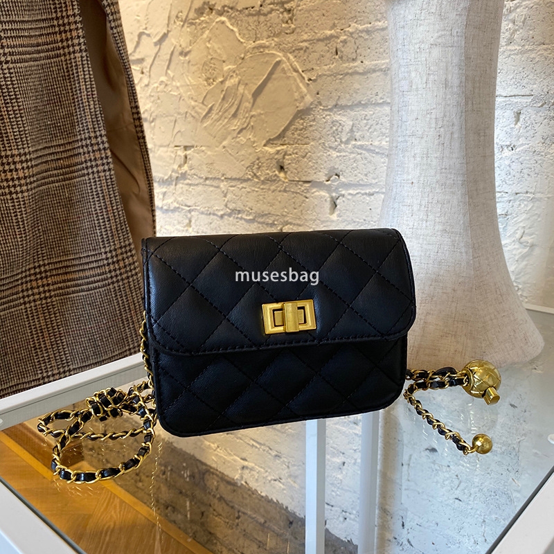 Transfer Pearl Mobile Phone Bag Chain Bar Small Square Bag Women's Single Shoulder Crossbody Bag Korean Edition Autumn New Trendy Chest Bag Waist