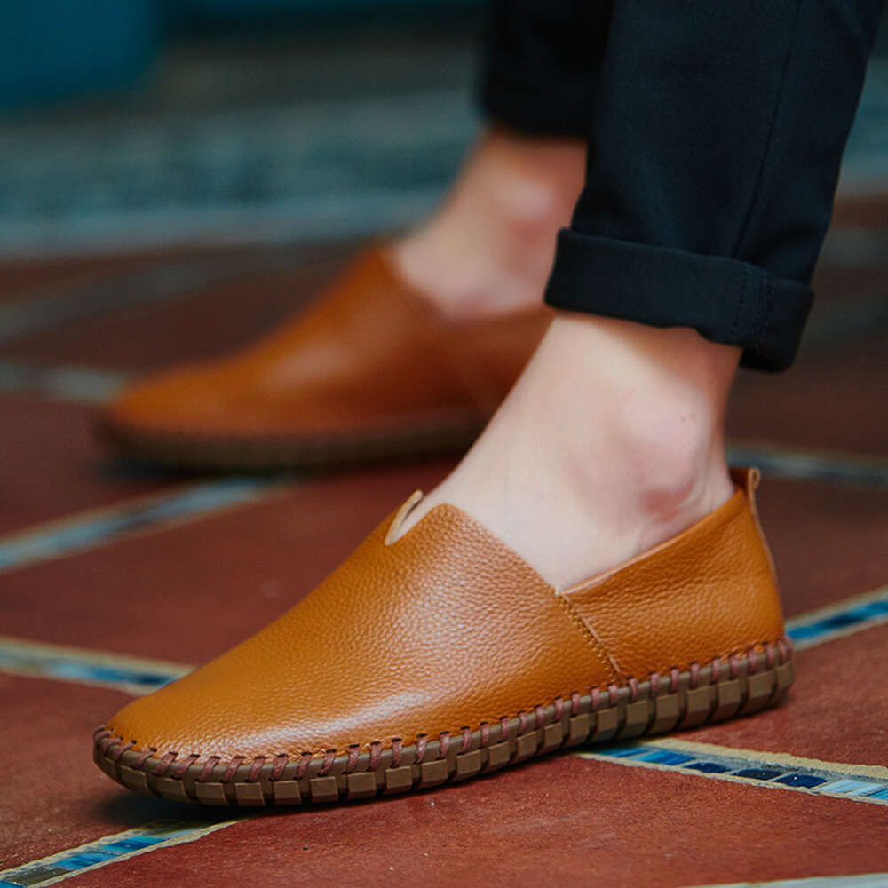 Summer Spring And Large Size English Hot Selling Lazy Men S Leather Shoes Ddmysaturn