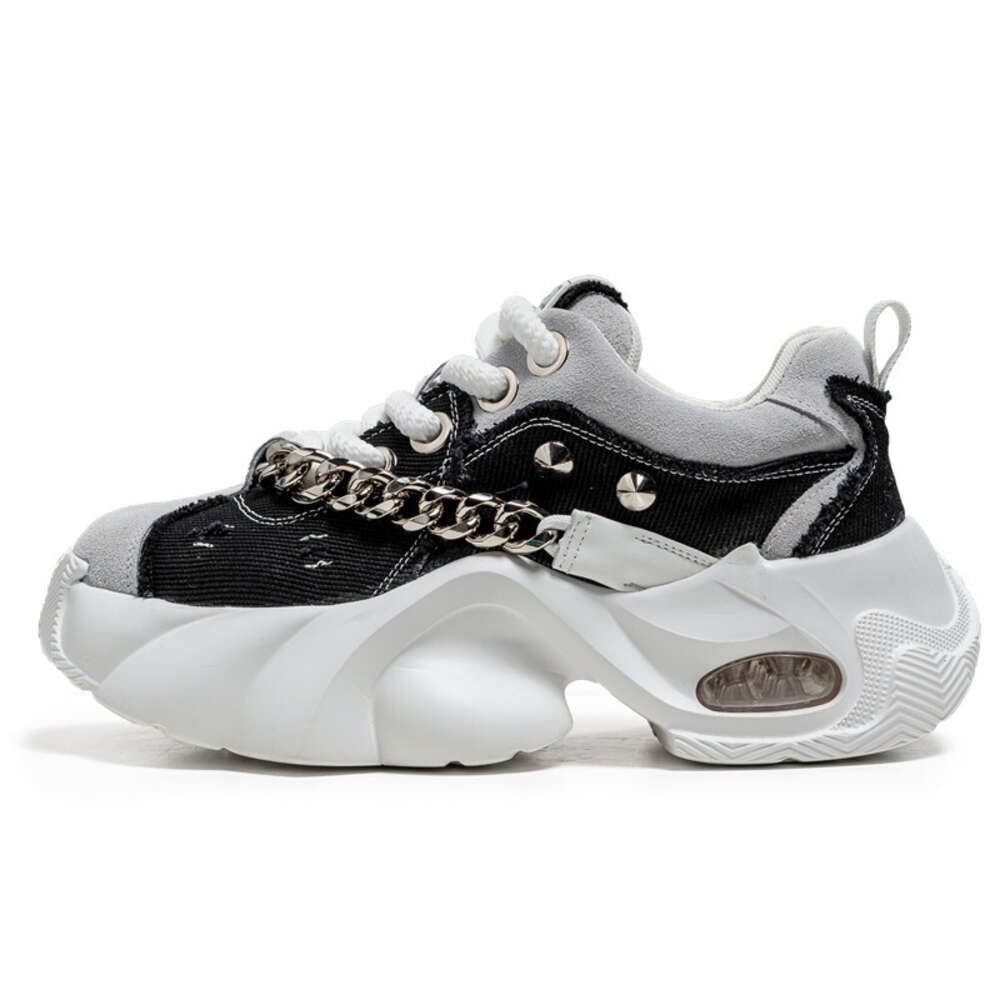S Shoes Men New Niche Design High Aesthetics Trendy With Thick Sole And Increased Height For Teenagers Durable Denim Dad Ddmysaturn