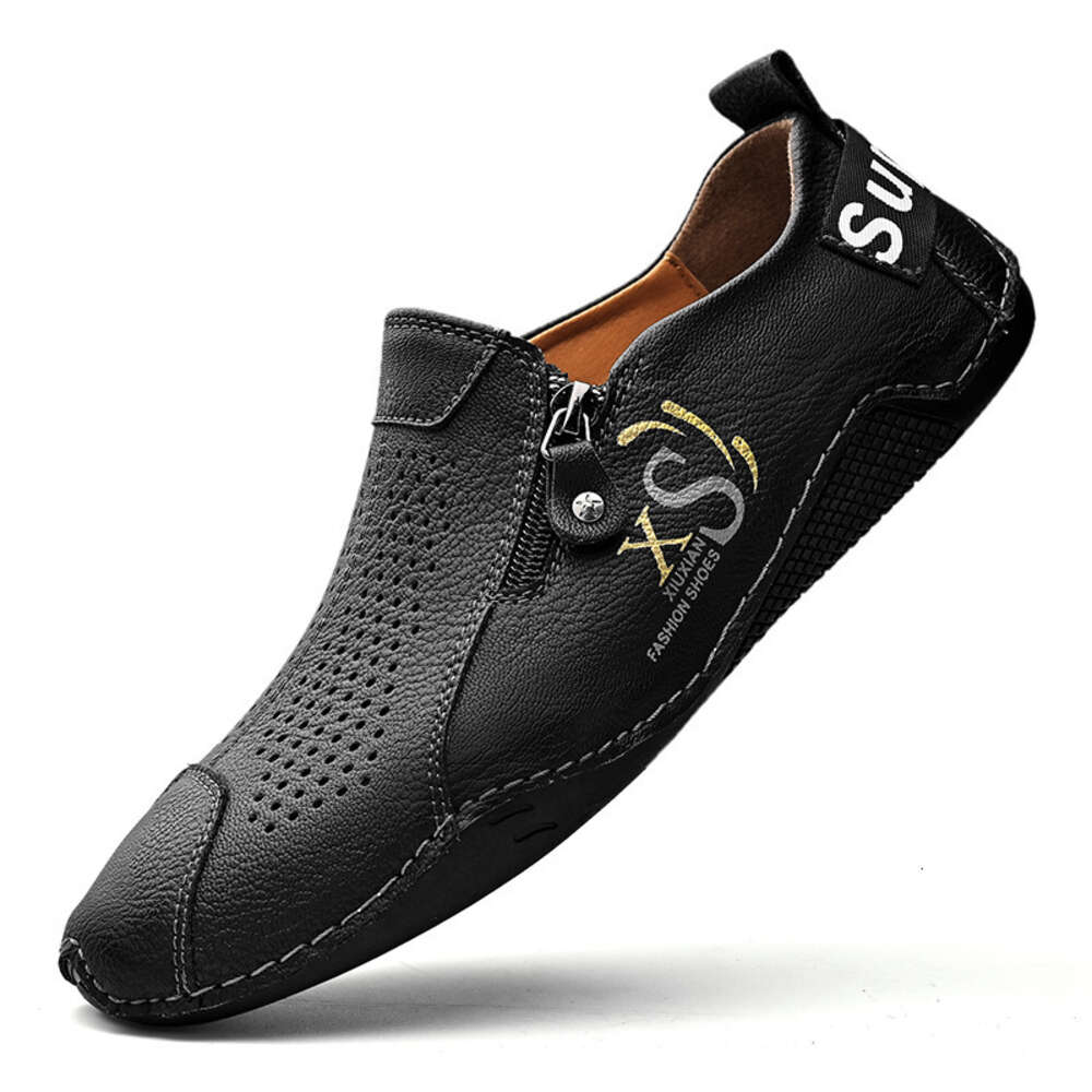 Withdrawal And Italian Leakage Picking Of Real Leather For Men S Casual New Hollow Out Single Shoes Ddmysaturn