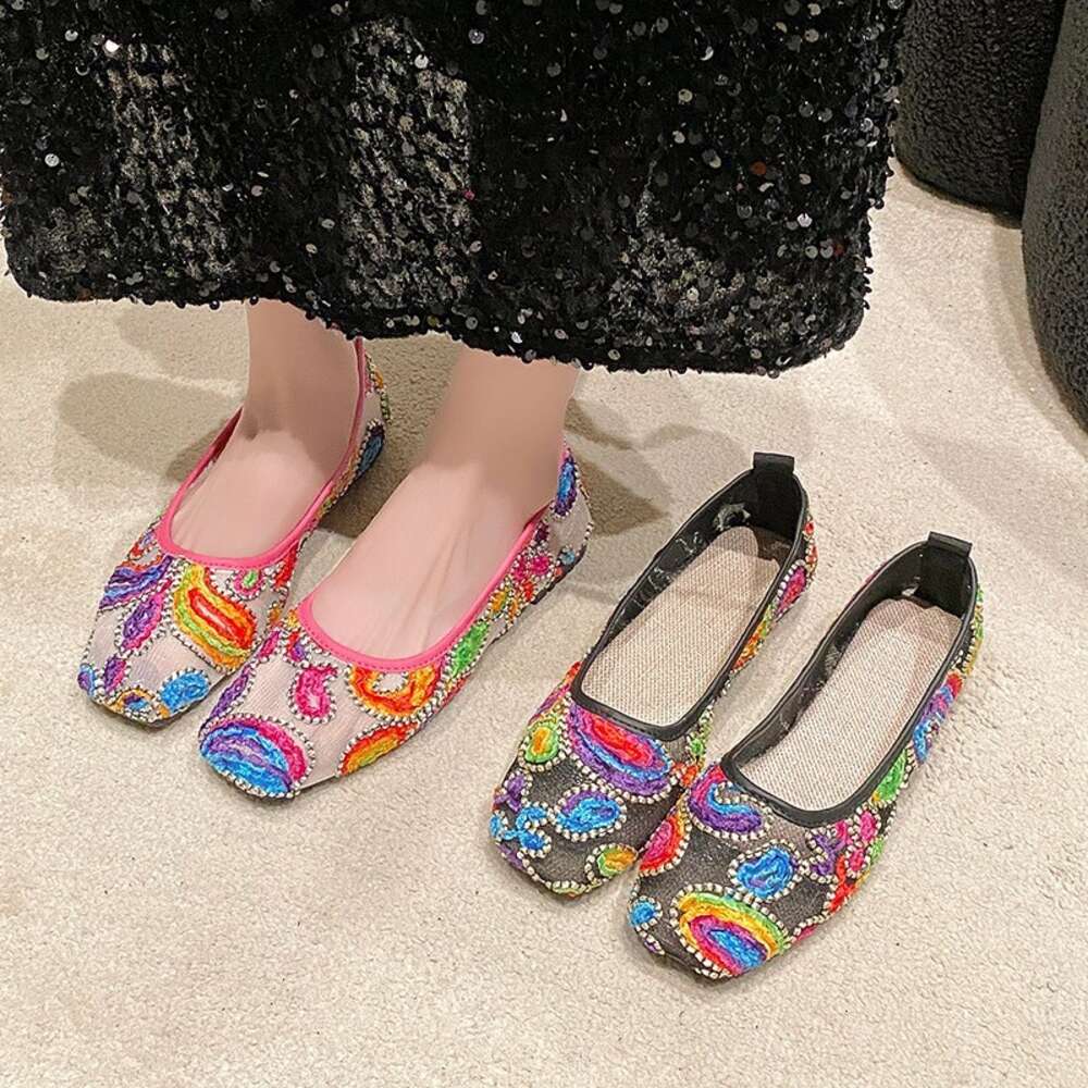 Large Summer Temu New Women S Fashion Seven Color Glow Mesh Hollow Flat Sole Single Shoes Ddmysaturn