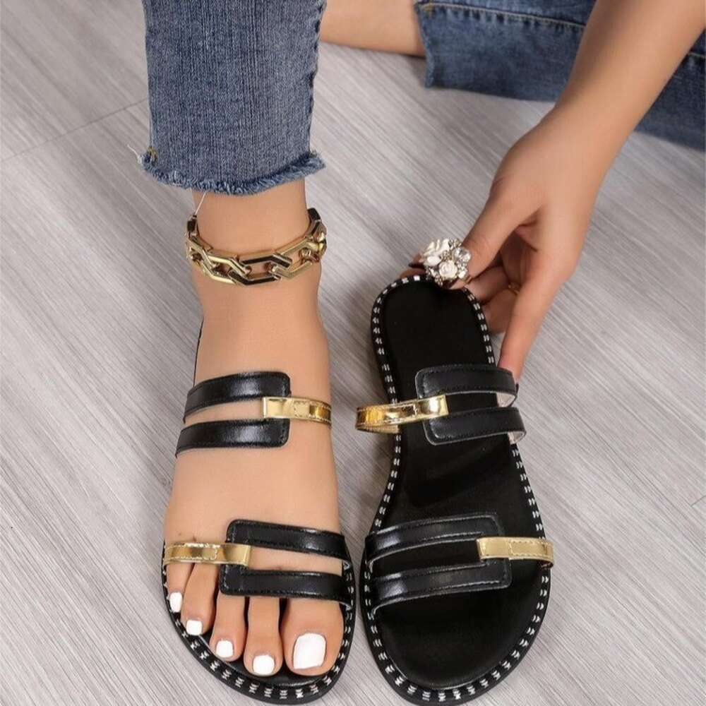 New Oversized Summer Women S Fashion Cross Flat Slippers Ddmysaturn