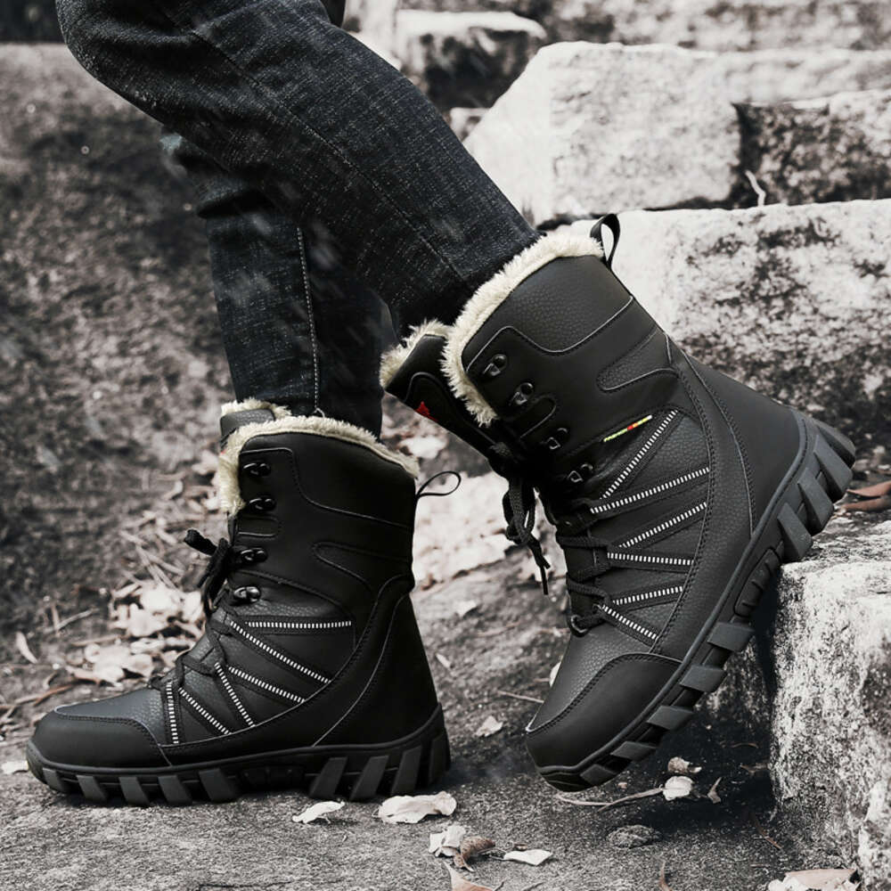 Winter Men New S High Top Plush Insulation And Thick Snow Boots Ddmysaturn