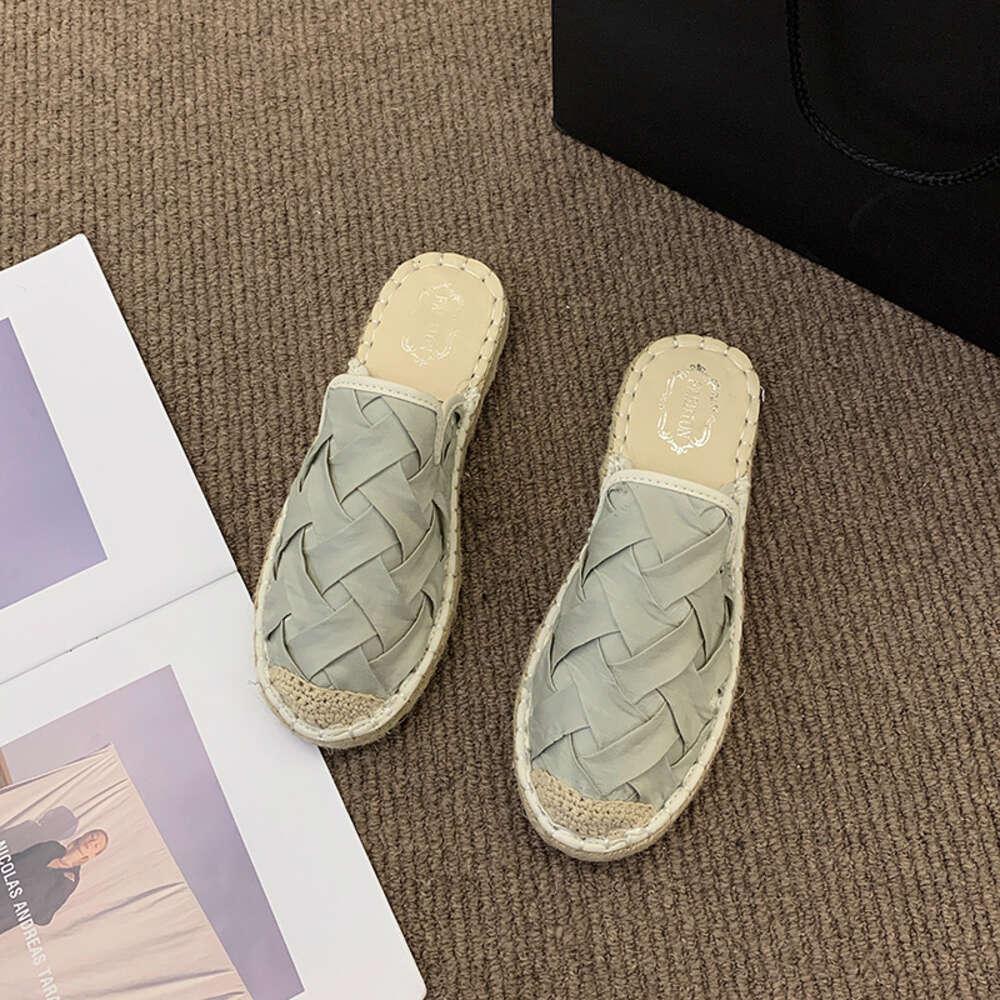 Women Large New S Knitted Round Head With Small Fragrant Wind Flat Bottom Slippers Ddmysaturn