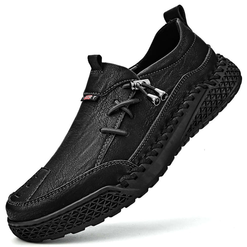 Spring and Autumn Large Casual Leather Fashion Handmade Cover Feet Men's Single Shoes