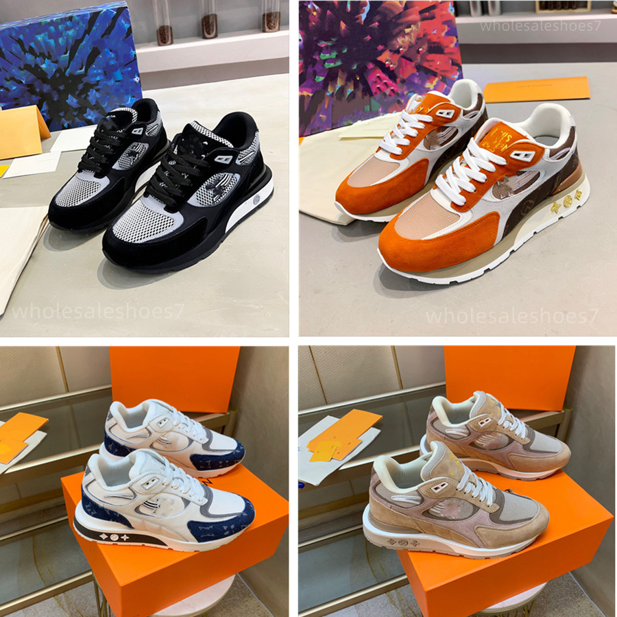 Designer Casual shoes Luxury Men women cloth trainers Genuine Leather Lace-up Color match Fashion classic brand sports running shoes sneakers Figures printed